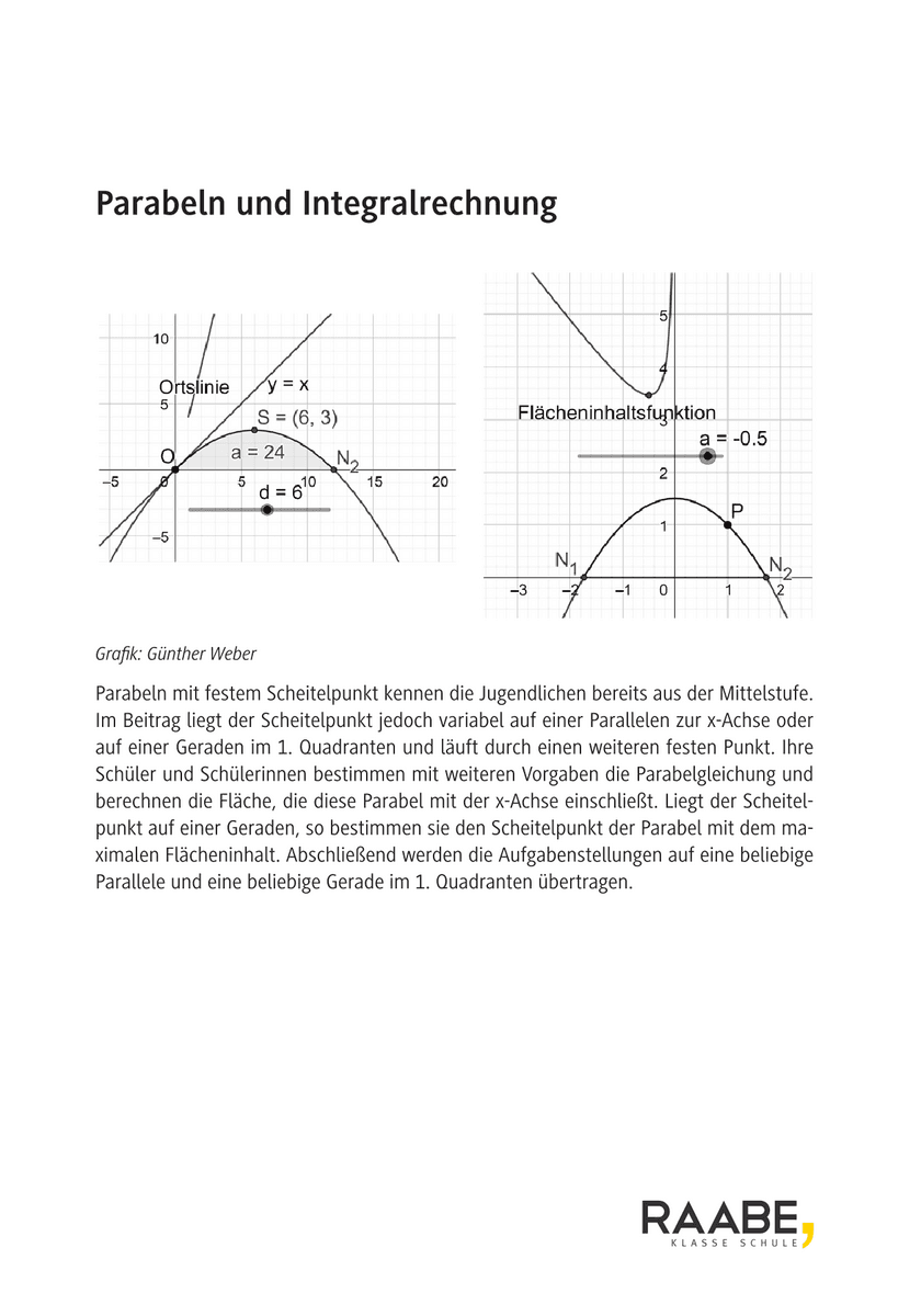 Parabeln und Integralrechnung