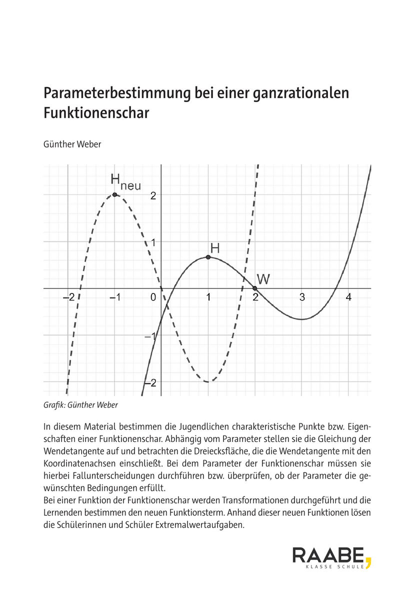 Parameterbestimmung bei einer ganzrationalen Funktionenschar