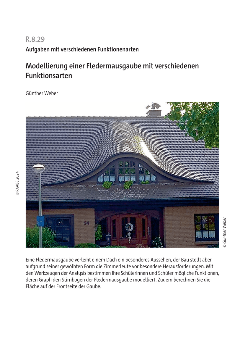 Modellierung einer Fledermausgaube mit verschiedenen Funktionsarten