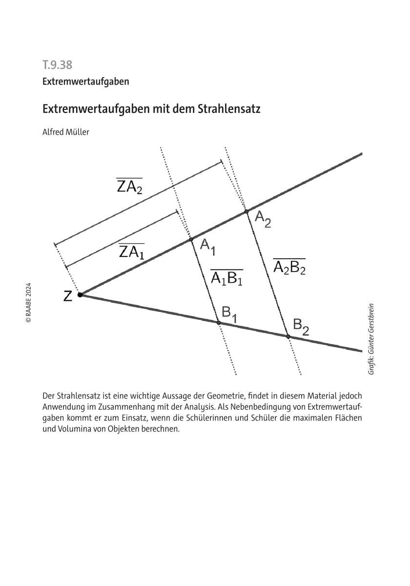 Extremwertaufgaben mit dem Strahlensatz