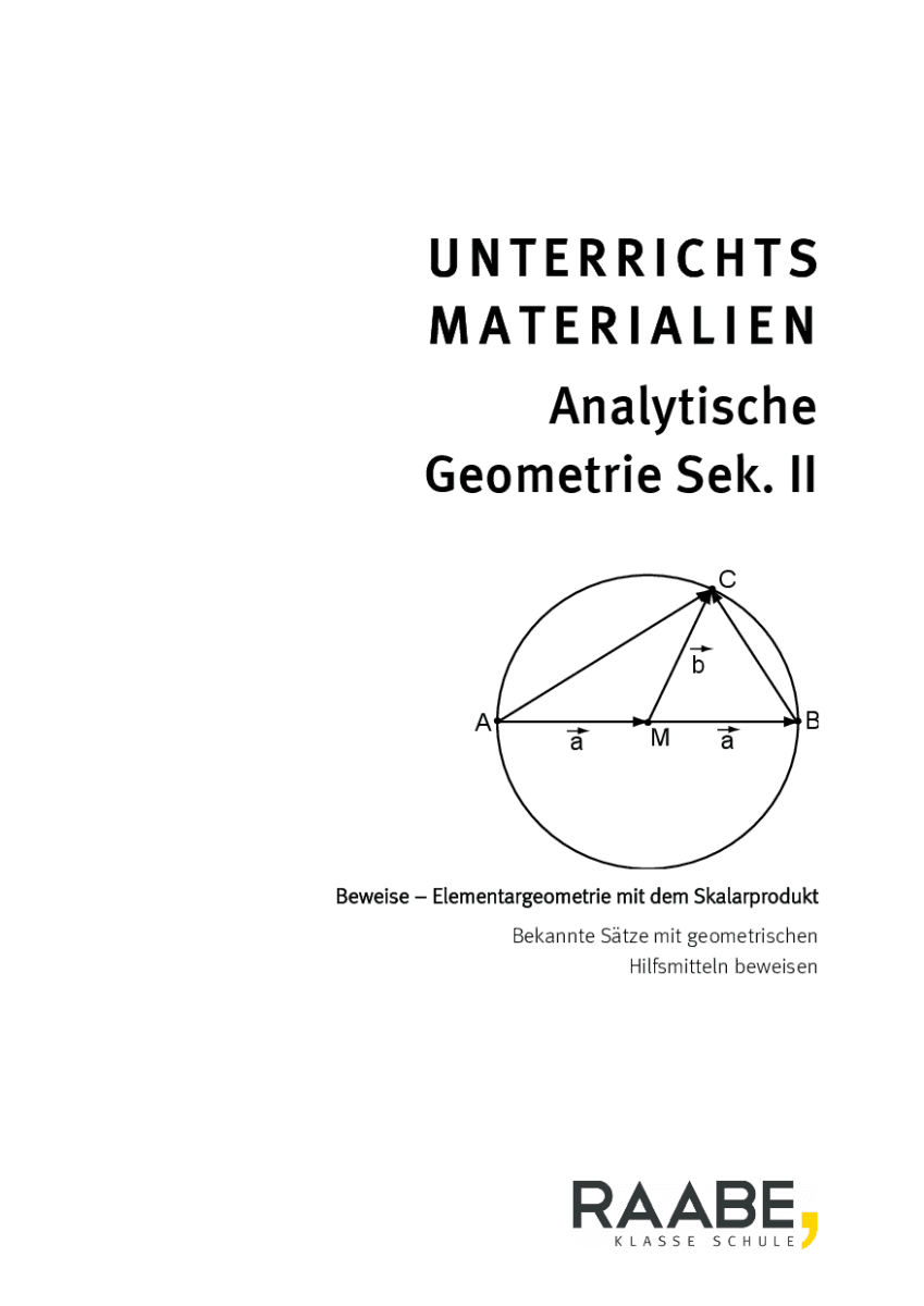 Beweise -  Elementargeometrie mit dem Skalarprodukt