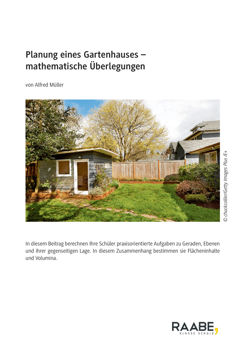 Planung eines Gartenhauses
