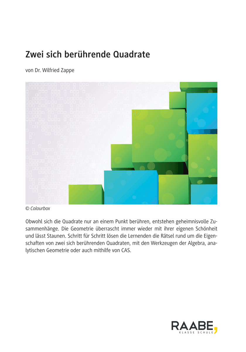 Zwei sich berührende Quadrate