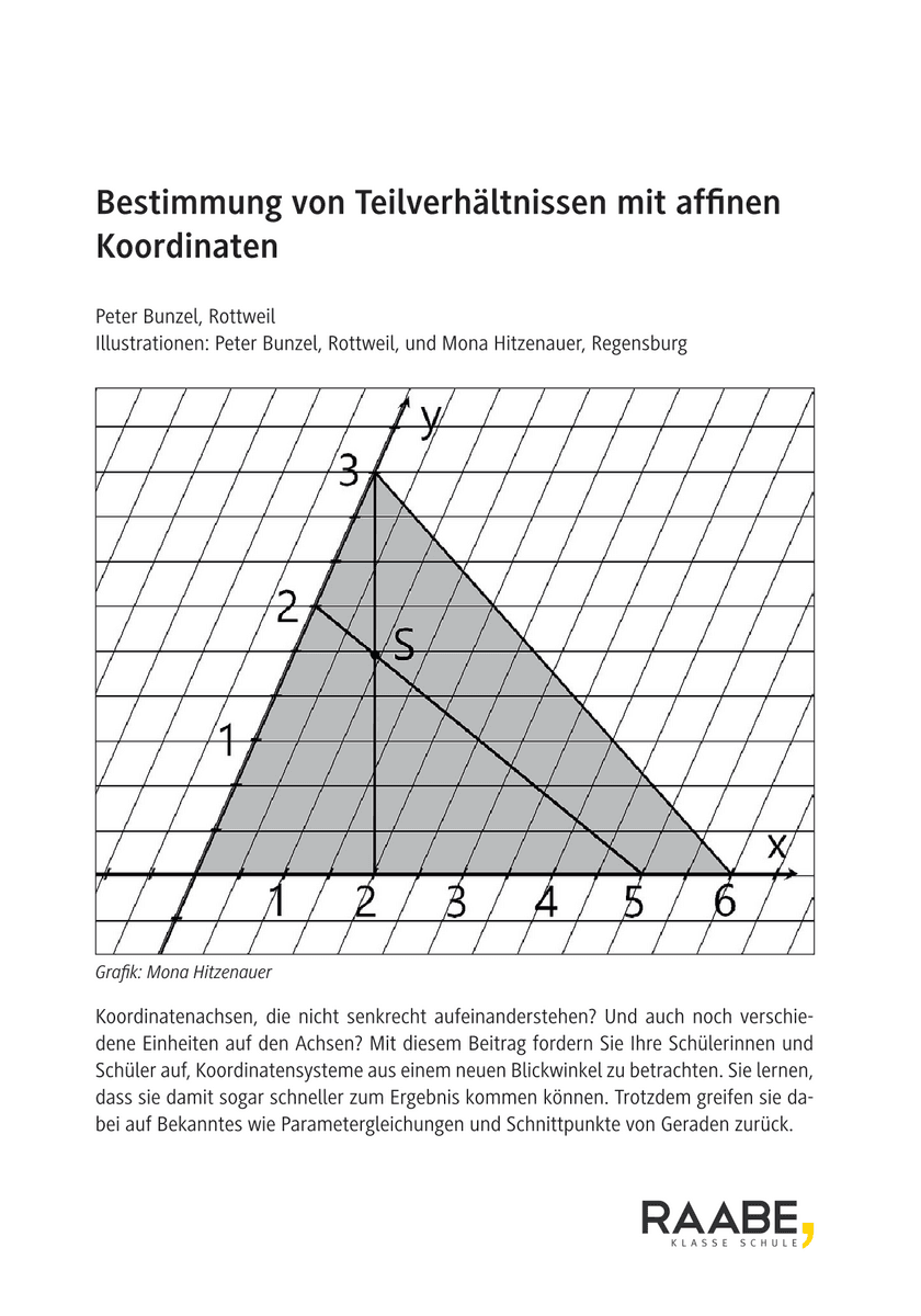 Bestimmung von Teilverhältnissen mit affinen Koordinaten