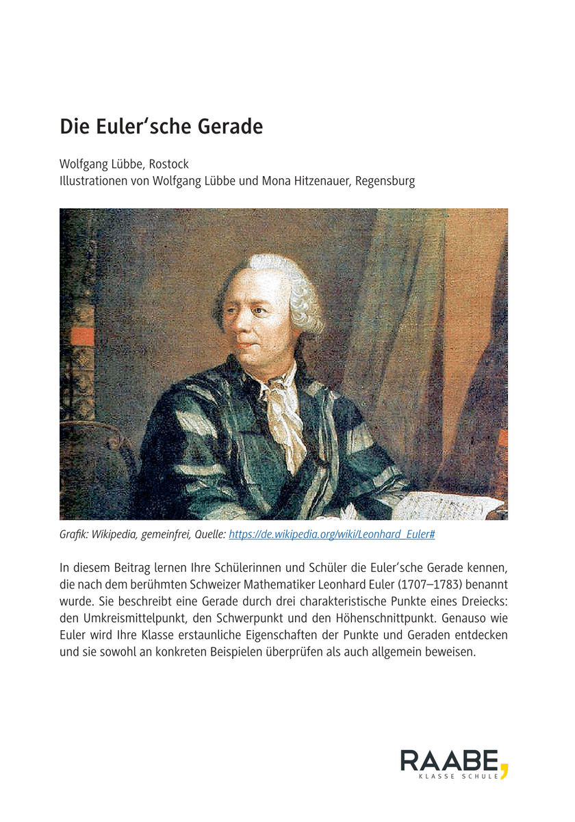 Die Euler‘sche Gerade