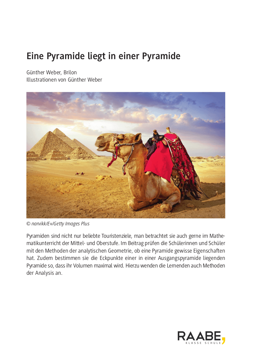 Eine Pyramide liegt in einer Pyramide