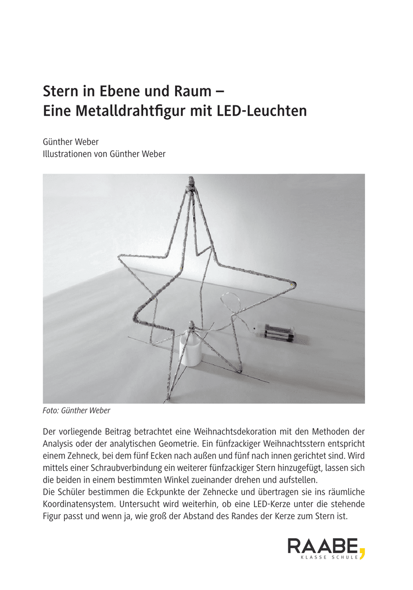 Stern in Ebene und Raum
