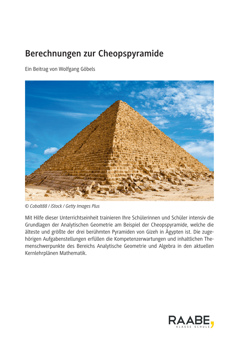 Berechnungen zur Cheopspyramide