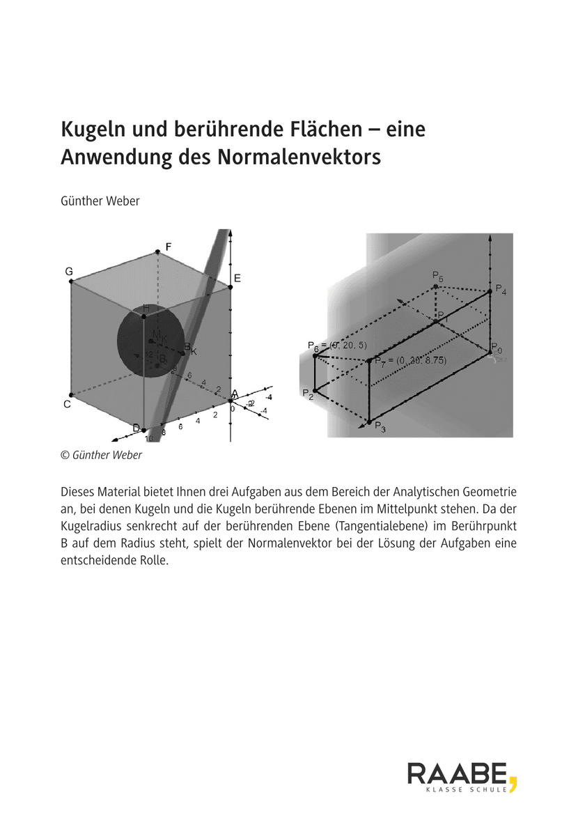 Kugeln und berührende Flächen