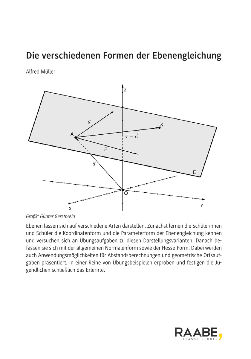 Die verschiedenen Formen der Ebenengleichung