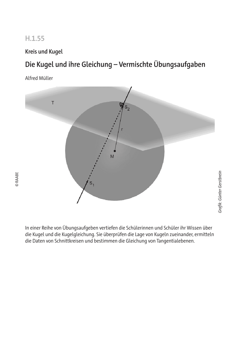 Die Kugel und ihre Gleichung