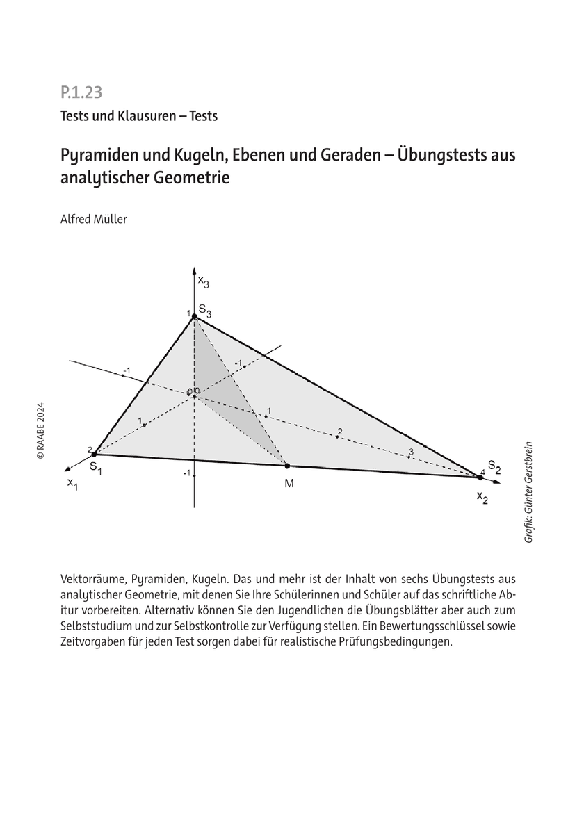 Pyramiden und Kugeln, Ebenen und Geraden