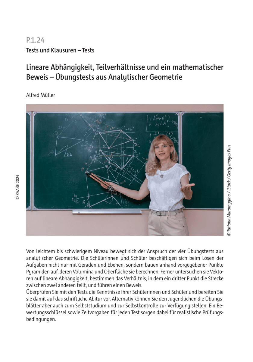 Lineare Abhängigkeit, Teilverhältnisse und ein mathematischer Beweis