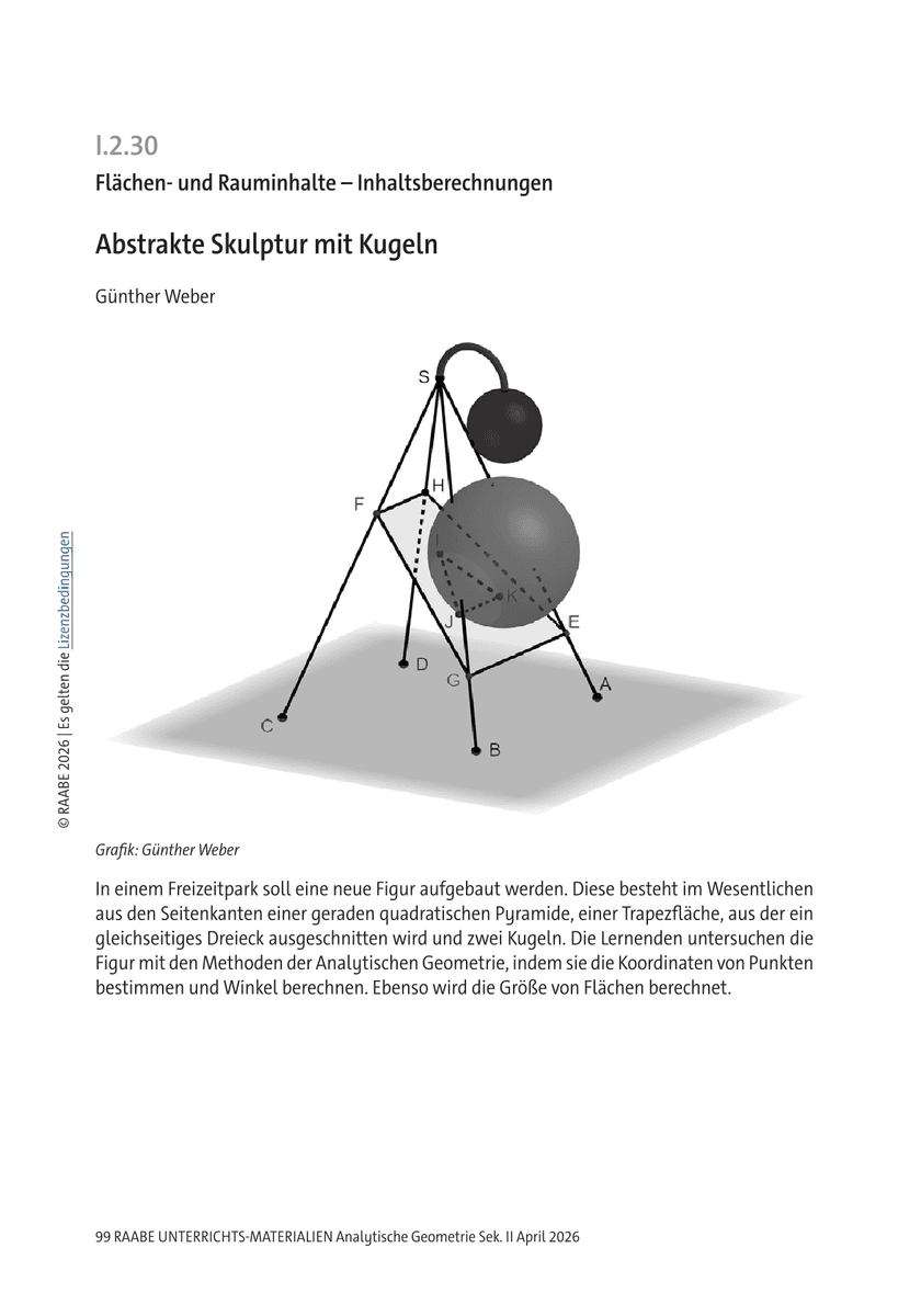 Abstrakte Skulptur mit Kugeln