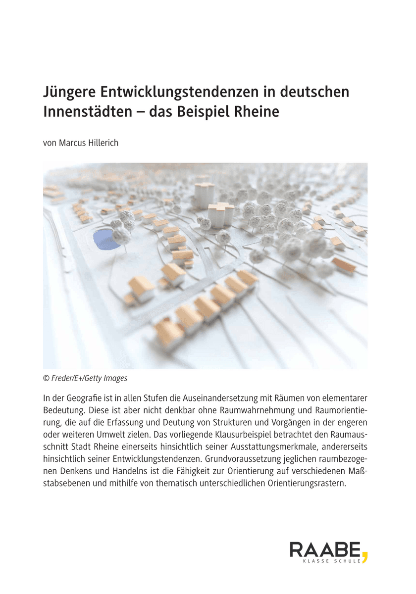 Jüngere Entwicklungstendenzen in deutschen Innenstädten