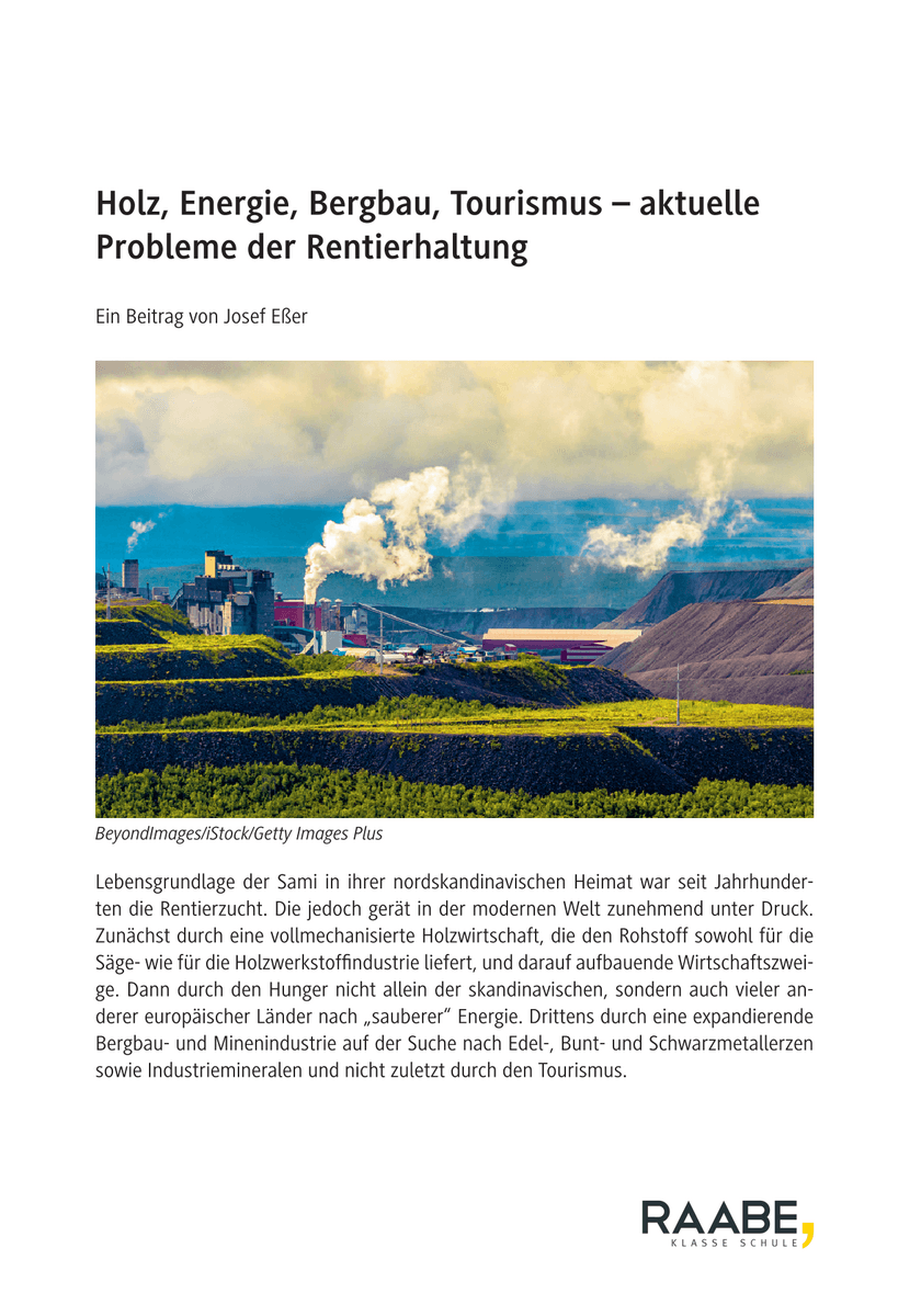 Holz, Energie, Bergbau, Tourismus