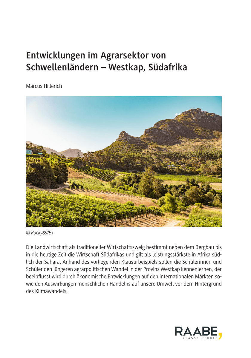 Entwicklungen im Agrarsektor von Schwellenländern