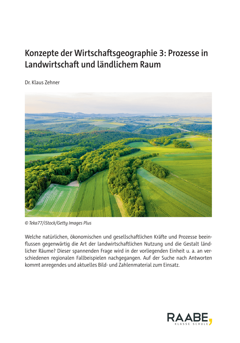 Konzepte der Wirtschaftsgeographie 3:
