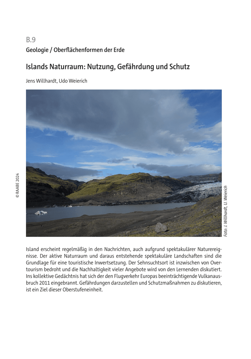 Islands Naturraum: Nutzung, Gefährdung und Schutz