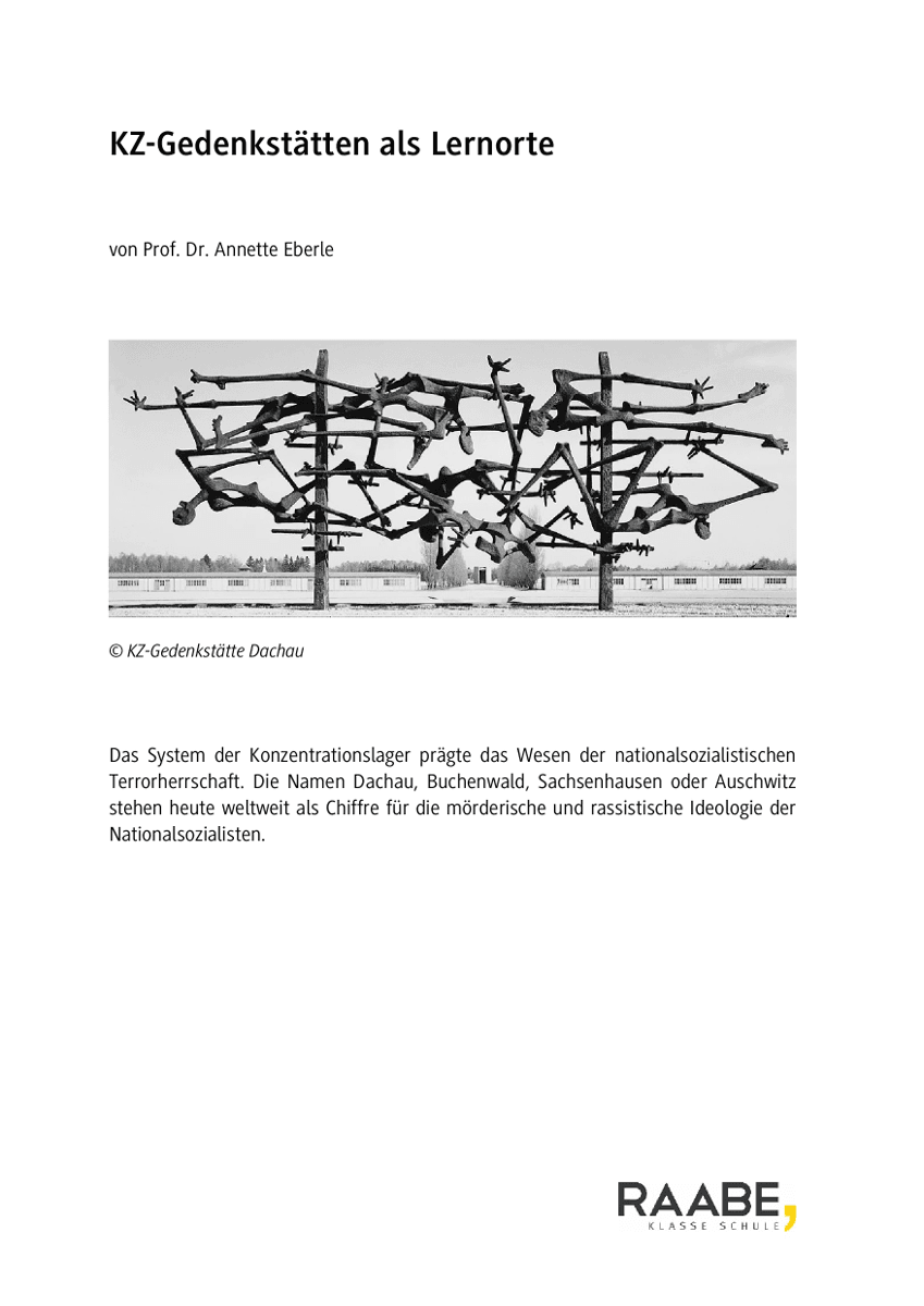 KZ-Gedenkstätten als Lernorte
