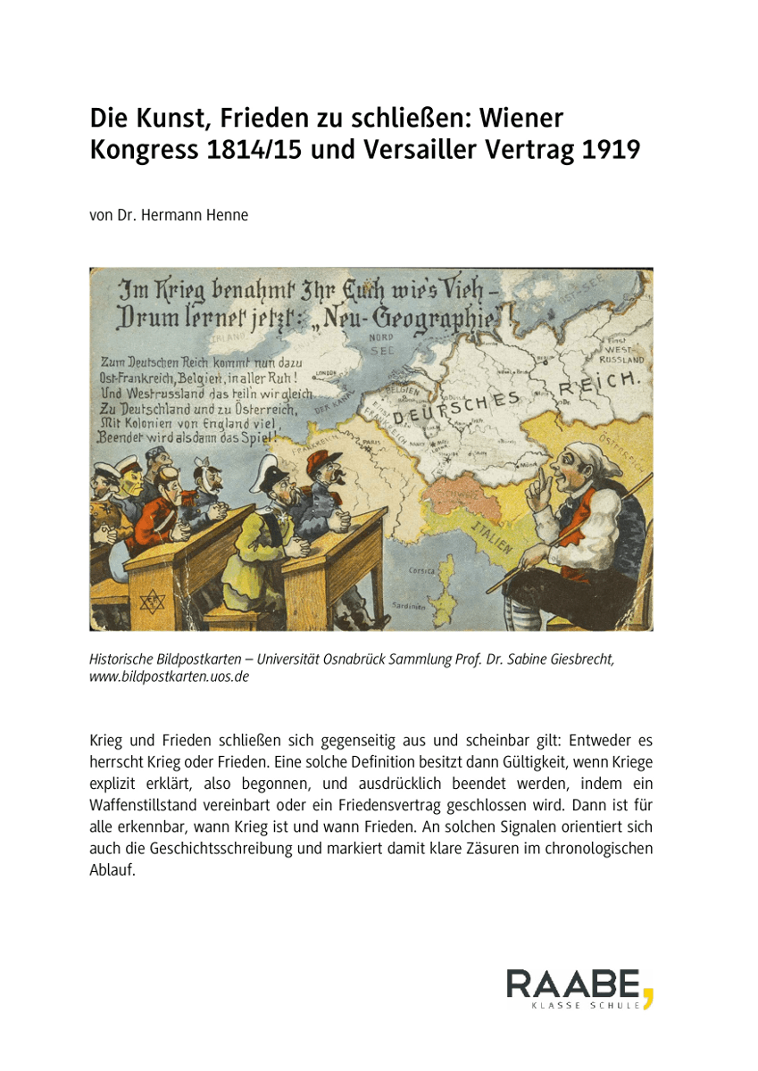 Die Kunst, Frieden zu schließen