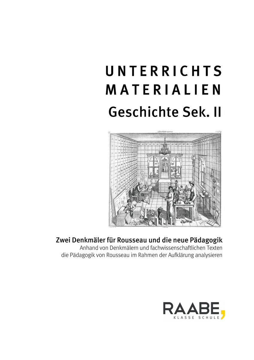 Zwei Denkmäler für Rousseau und die neue Pädagogik