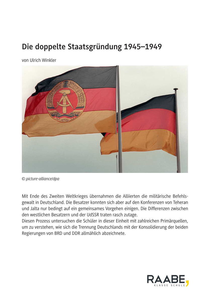Die doppelte Staatsgründung 1945-1949