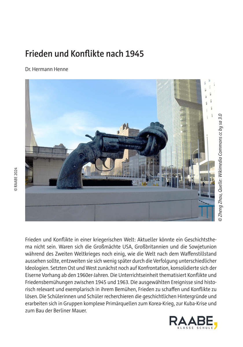 Frieden und Konflikte nach 1945