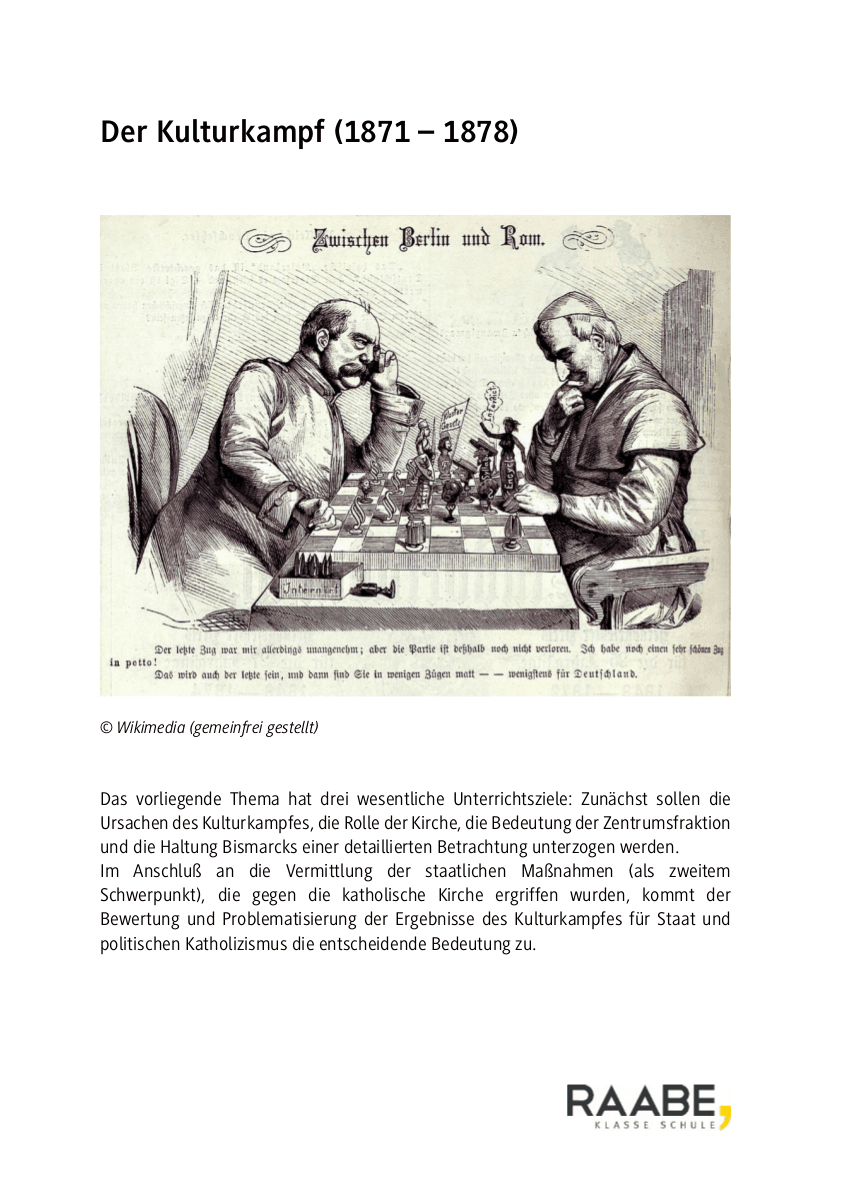 Der Kulturkampf (1871-1878)