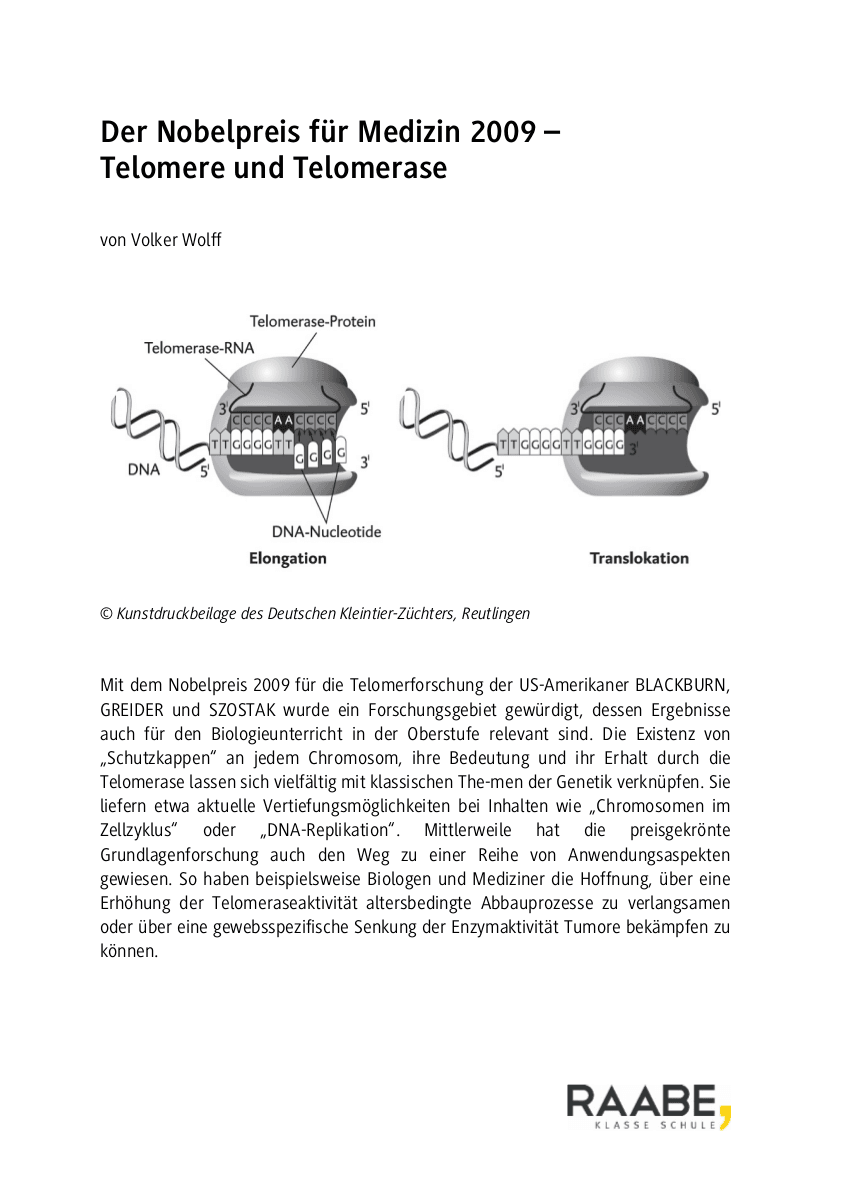 Der Nobelpreis für Medizin 2009