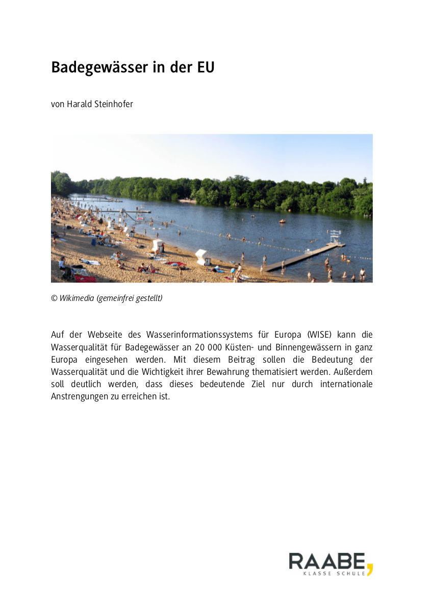 Badegewässer in der EU