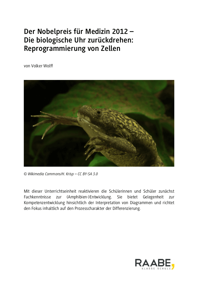 Der Nobelpreis für Medizin 2012