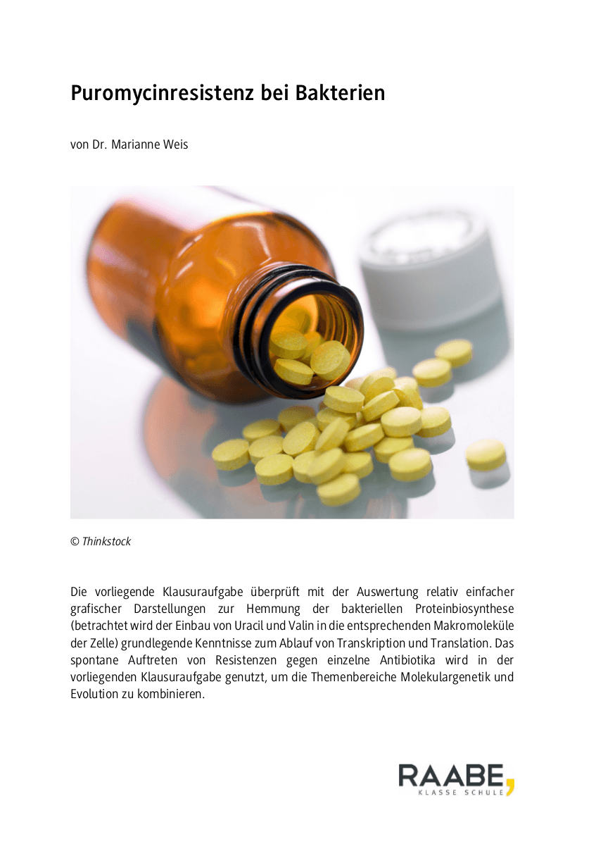 Puromycinresistenz bei Bakterien