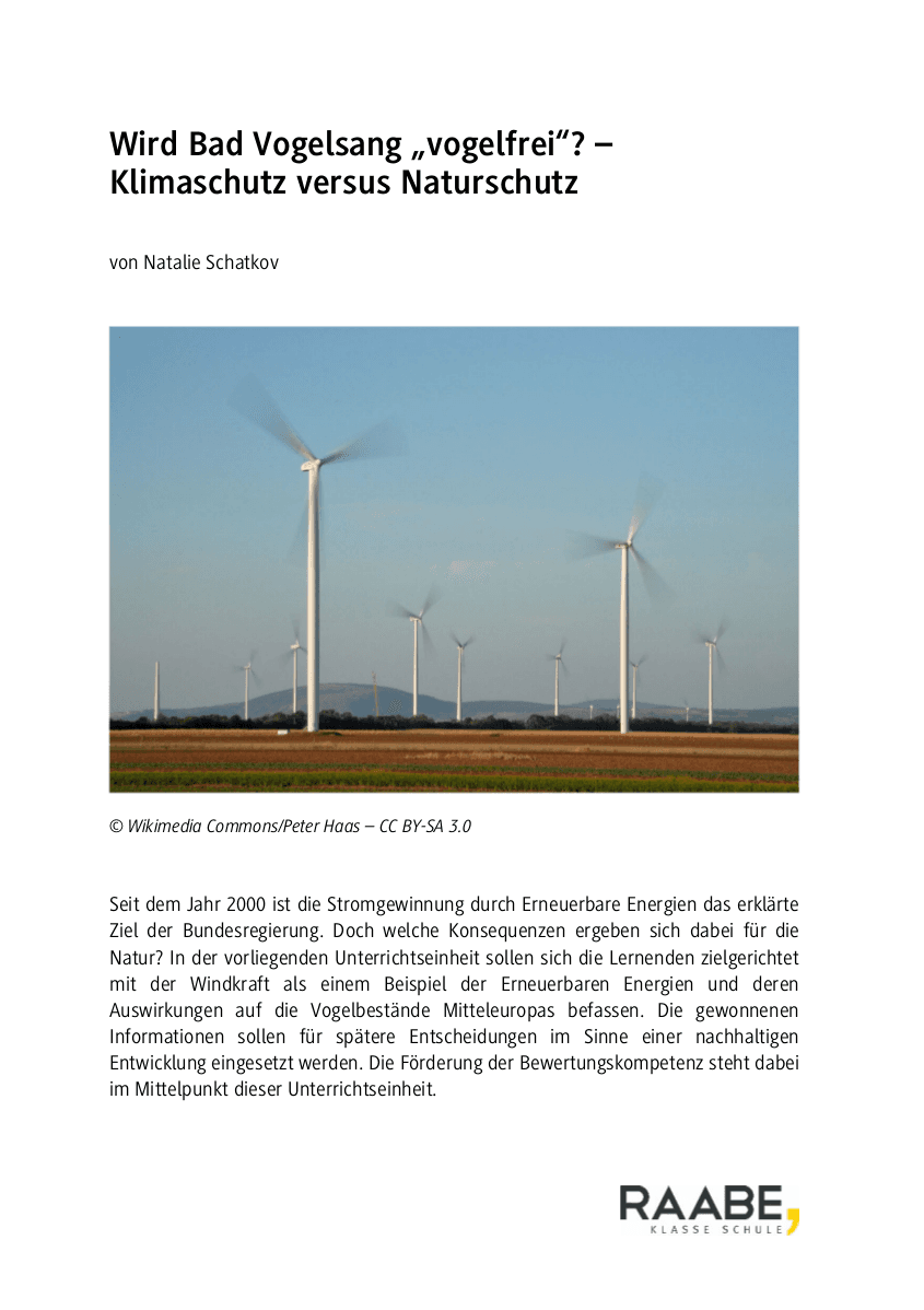Wird Bad Vogelsang "vogelfrei"?