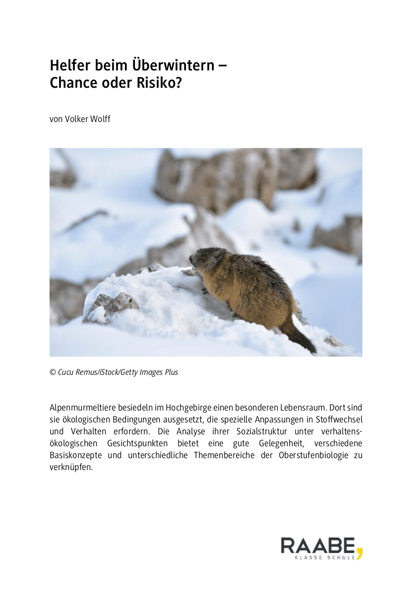 Helfer beim Überwintern
