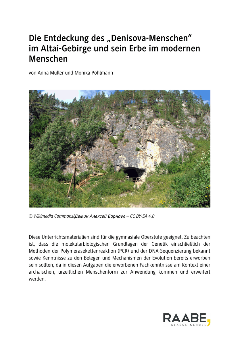 Die Entdeckung des „Denisova-Menschen“ im Altai-Gebirge und sein Erbe im modernen Menschen