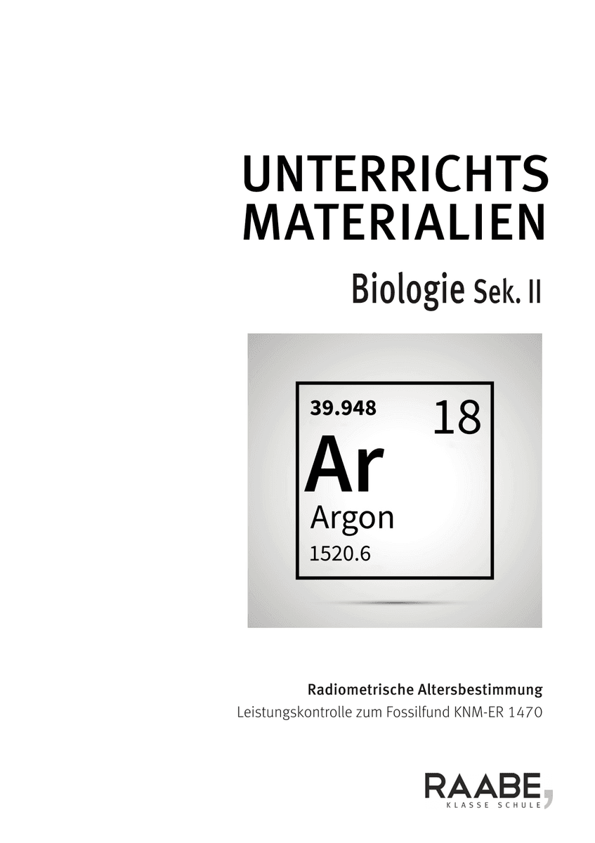 Radiometrische Altersbestimmung des Fossilfunds KNM-ER 1470