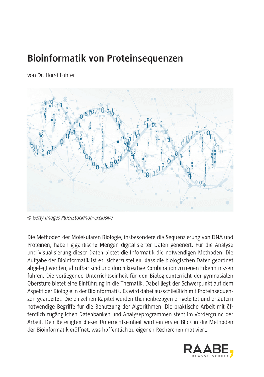 Bioinformatik von Proteinsequenzen