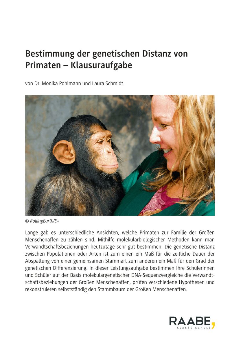 Bestimmung der genetischen Distanz von Primaten