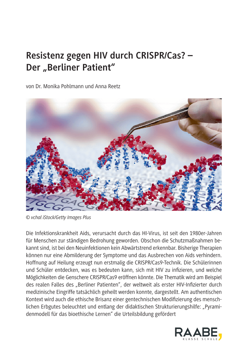 Resistenz gegen HIV durch CRISPR/Cas?