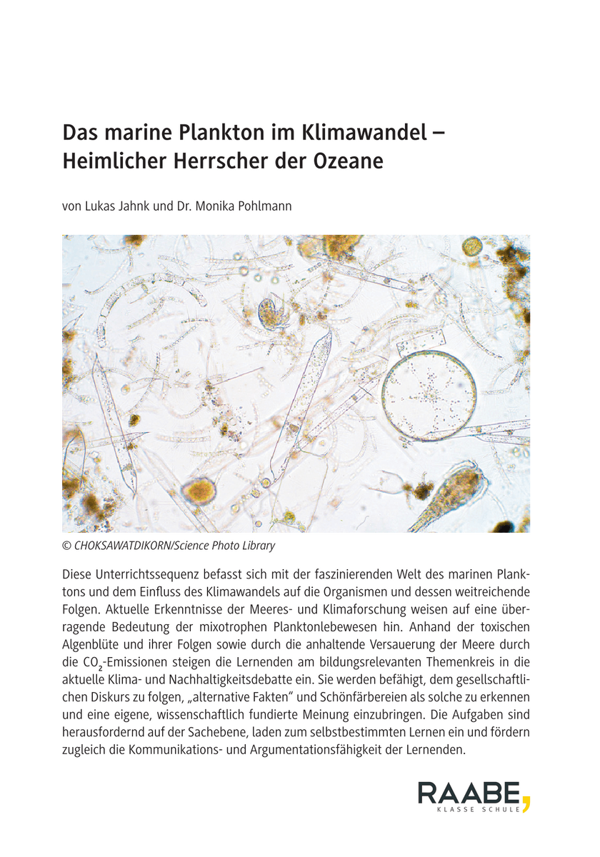 Das marine Plankton im Klimawandel