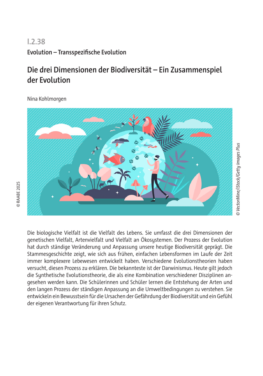 Die drei Dimensionen der Biodiversität