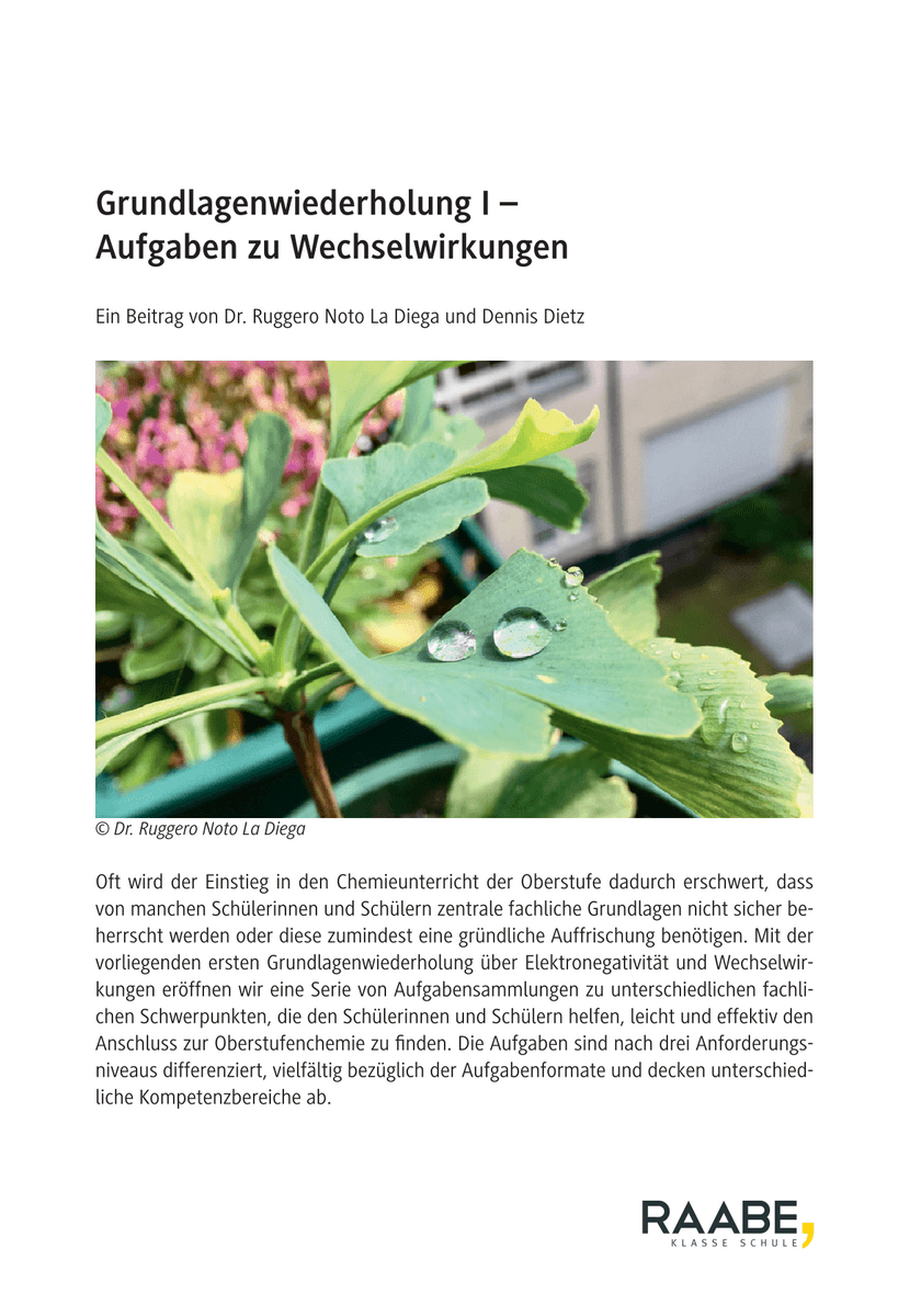 Grundlagenwiederholung I