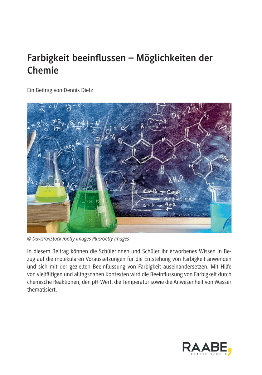 Farbigkeit beeinflussen