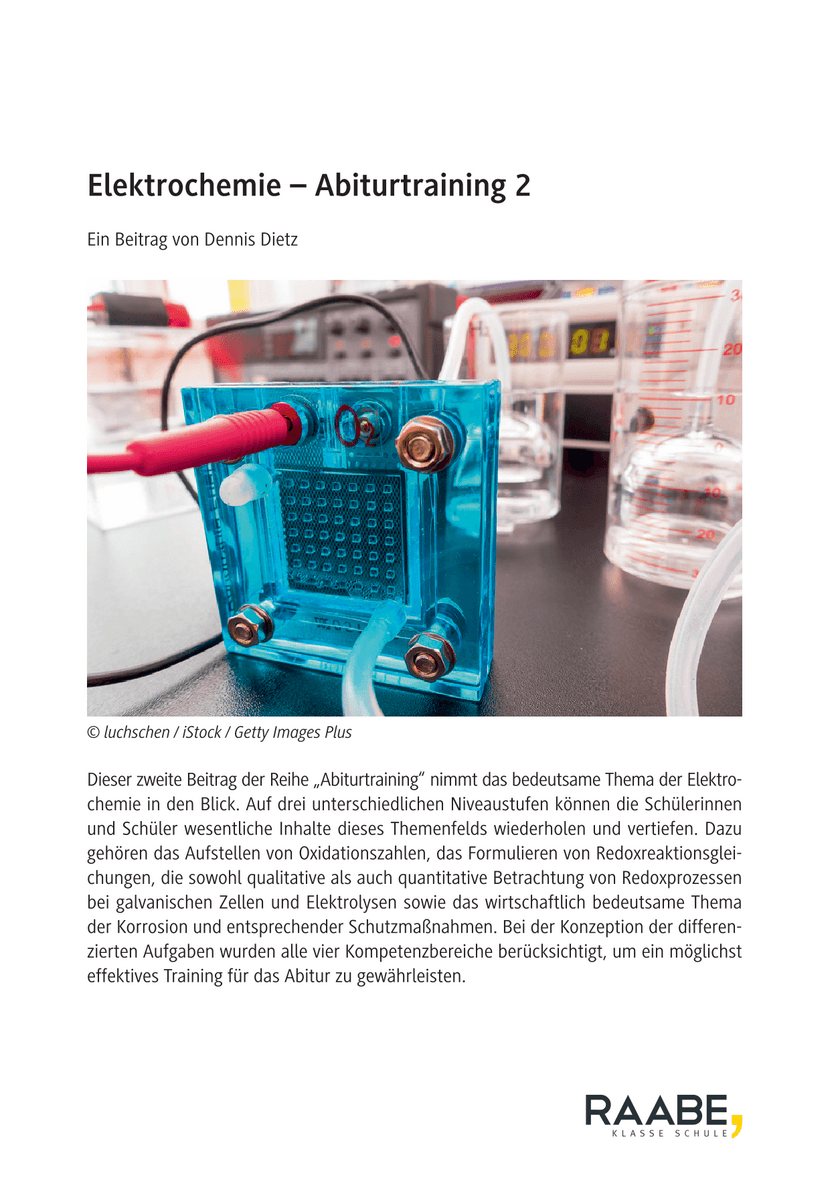 Abiturtraining 2: Elektrochemie