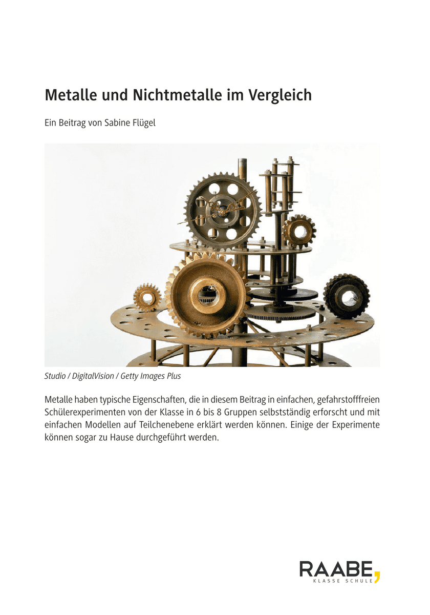 Metalle und Nichtmetalle im Vergleich