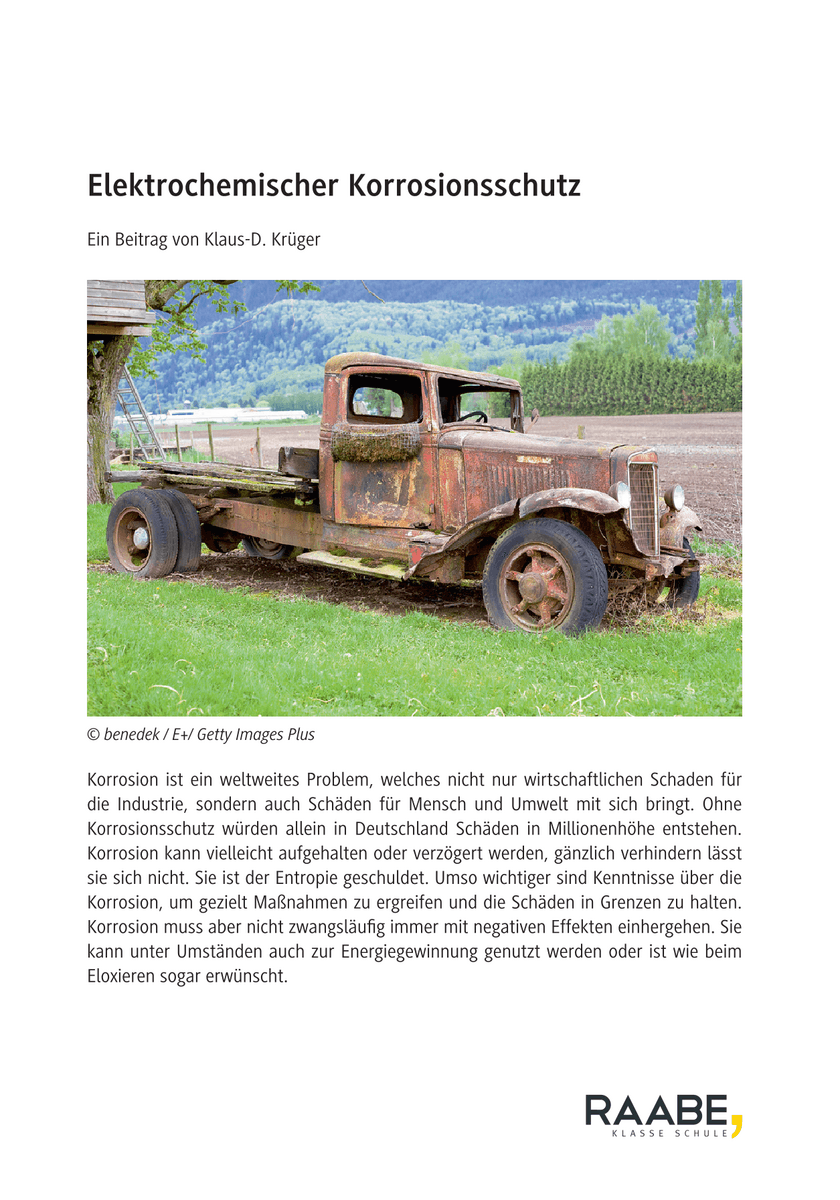 Elektrochemischer Korrosionsschutz