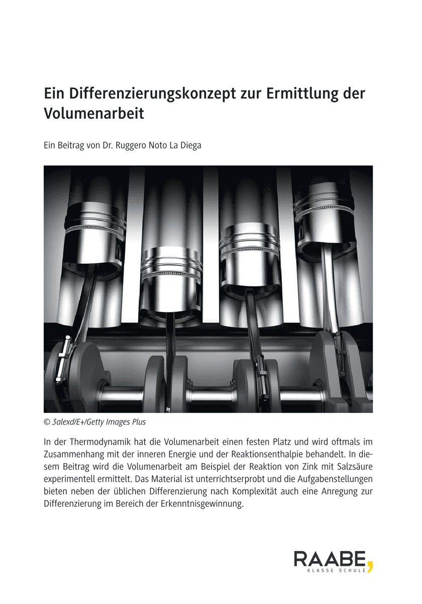 Ein Differenzierungskonzept zur Ermittlung der Volumenarbeit