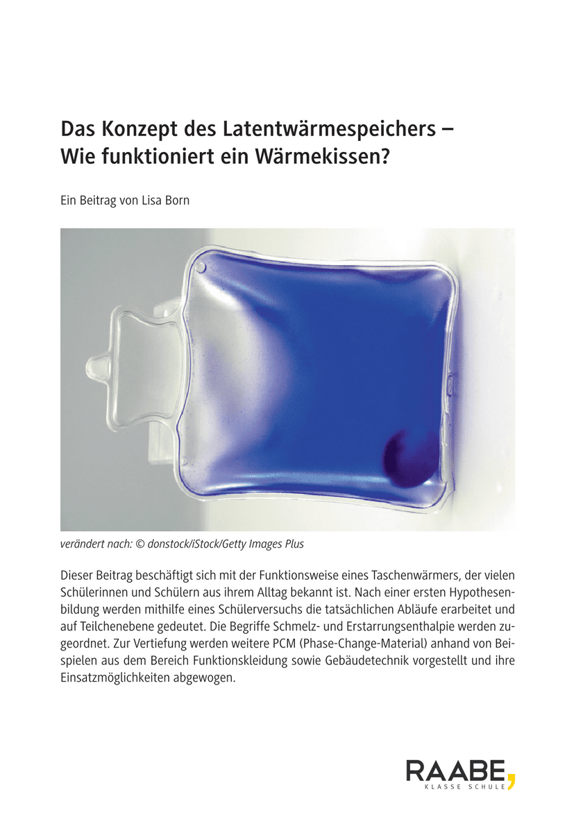 Das Konzept des Latentwärmespeichers