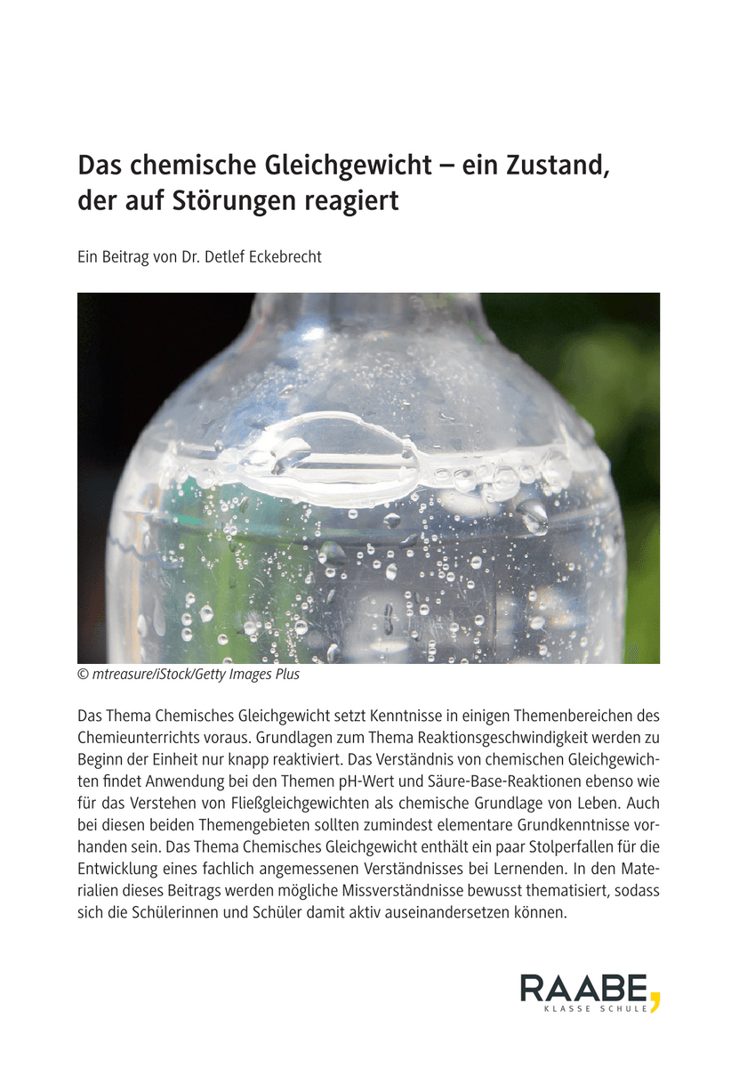 Das chemische Gleichgewicht